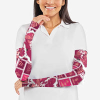 Hawaii Japanese Culture Pink Arm Sleeves Spring Cranes Aloha Pattern
