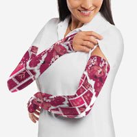 Hawaii Japanese Culture Pink Arm Sleeves Spring Cranes Aloha Pattern