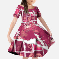 Hawaii Japanese Culture Pink Family Matching Summer Maxi Dress and Hawaiian Shirt Spring Cranes Aloha Pattern