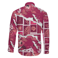 Hawaii Japanese Culture Pink Family Matching Summer Maxi Dress and Hawaiian Shirt Spring Cranes Aloha Pattern