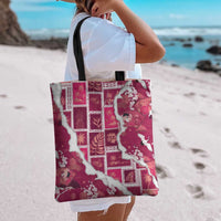 Hawaii Japanese Culture Pink Tote Bag Spring Cranes Aloha Pattern LT01 - Polynesian Pride