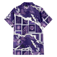 Hawaii Japanese Culture Purple Family Matching Mermaid Dress and Hawaiian Shirt Spring Cranes Aloha Pattern