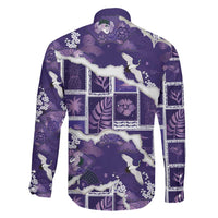 Hawaii Japanese Culture Purple Family Matching Mermaid Dress and Hawaiian Shirt Spring Cranes Aloha Pattern