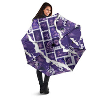 Hawaii Japanese Culture Purple Umbrella Spring Cranes Aloha Pattern