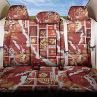 Hawaii Japanese Culture Red Back Car Seat Cover Spring Cranes Aloha Pattern