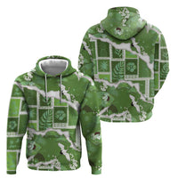 Hawaii Japanese Culture Sage Green Hoodie Spring Cranes Aloha Pattern LT01 - Polynesian Pride