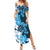 Blue Hibiscus Plumeria Floral Family Matching Summer Maxi Dress and Hawaiian Shirt - Polynesian Pride