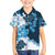 Blue Hibiscus Plumeria Floral Family Matching Summer Maxi Dress and Hawaiian Shirt - Polynesian Pride