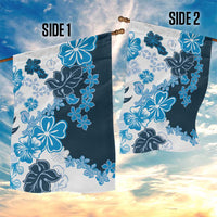 Blue Hibiscus Plumeria Floral Garden Flag - Polynesian Pride