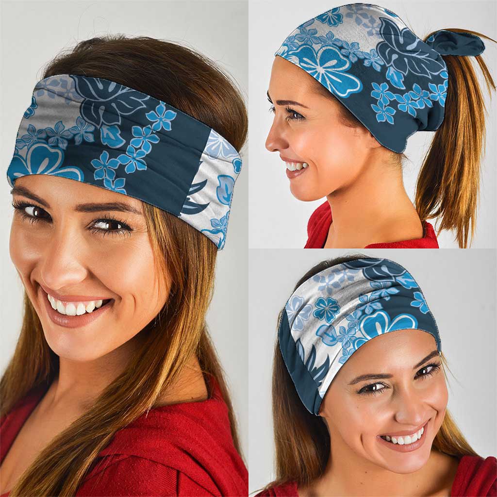 Blue Hibiscus Plumeria Floral Neck Gaiter LT01