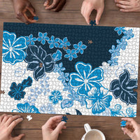 Blue Hibiscus Plumeria Floral Puzzle LT01 - Polynesian Pride