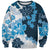 Blue Hibiscus Plumeria Floral Sweatshirt - Polynesian Pride
