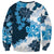 Blue Hibiscus Plumeria Floral Sweatshirt - Polynesian Pride