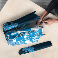 Blue Hibiscus Plumeria Floral Umbrella - Polynesian Pride
