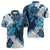Blue Hibiscus Plumeria Floral Zipper Polo Shirt - Polynesian Pride