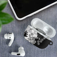 Gray Scale Hibiscus Plumeria Floral AirPods Case - Polynesian Pride