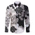 Gray Scale Hibiscus Plumeria Floral Family Matching Short Sleeve Bodycon Dress and Hawaiian Shirt - Polynesian Pride