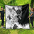 Gray Scale Hibiscus Plumeria Floral Quilt - Polynesian Pride