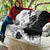 Gray Scale Hibiscus Plumeria Floral Quilt - Polynesian Pride
