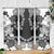 Gray Scale Hibiscus Plumeria Floral Skinny Tumbler - Polynesian Pride