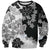 Gray Scale Hibiscus Plumeria Floral Sweatshirt - Polynesian Pride