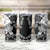 Gray Scale Hibiscus Plumeria Floral Tumbler Cup - Polynesian Pride