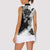 Gray Scale Hibiscus Plumeria Floral Women Sleeveless Polo Shirt - Polynesian Pride