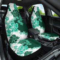Green Hibiscus Plumeria Floral Car Seat Cover LT01 One Size Green - Polynesian Pride