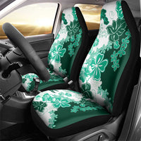 Green Hibiscus Plumeria Floral Car Seat Cover LT01 - Polynesian Pride