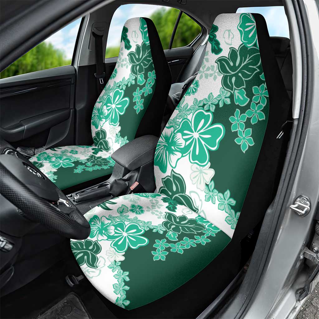 Green Hibiscus Plumeria Floral Car Seat Cover LT01 - Polynesian Pride