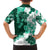 Green Hibiscus Plumeria Floral Family Matching Summer Maxi Dress and Hawaiian Shirt - Polynesian Pride
