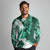Green Hibiscus Plumeria Floral Long Sleeve Polo Shirt - Polynesian Pride