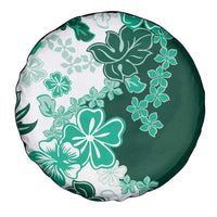 Green Hibiscus Plumeria Floral Spare Tire Cover LT01 - Polynesian Pride
