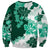 Green Hibiscus Plumeria Floral Sweatshirt - Polynesian Pride