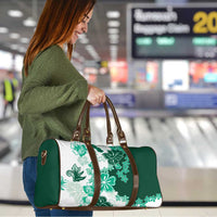 Green Hibiscus Plumeria Floral Travel Bag - Polynesian Pride