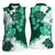 Green Hibiscus Plumeria Floral Women Sleeveless Polo Shirt - Polynesian Pride