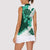Green Hibiscus Plumeria Floral Women Sleeveless Polo Shirt - Polynesian Pride