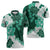 Green Hibiscus Plumeria Floral Zipper Polo Shirt - Polynesian Pride