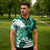 Green Hibiscus Plumeria Floral Zipper Polo Shirt - Polynesian Pride