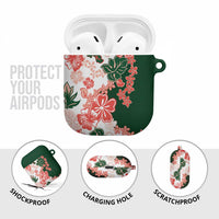 Green Orange Hibiscus Plumeria Floral AirPods Case - Polynesian Pride
