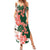 Green Orange Hibiscus Plumeria Floral Family Matching Summer Maxi Dress and Hawaiian Shirt - Polynesian Pride