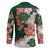 Green Orange Hibiscus Plumeria Floral Hockey Jersey - Polynesian Pride