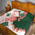 Green Orange Hibiscus Plumeria Floral Quilt - Polynesian Pride