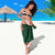 Green Orange Hibiscus Plumeria Floral Sarong - Polynesian Pride