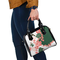 Green Orange Hibiscus Plumeria Floral Shoulder Handbag LT01 - Polynesian Pride