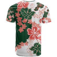 Green Orange Hibiscus Plumeria Floral T Shirt - Polynesian Pride
