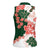 Green Orange Hibiscus Plumeria Floral Women Sleeveless Polo Shirt - Polynesian Pride