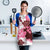 Pink Hibiscus Plumeria Floral Apron - Polynesian Pride