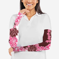 Pink Hibiscus Plumeria Floral Arm Sleeves - Polynesian Pride