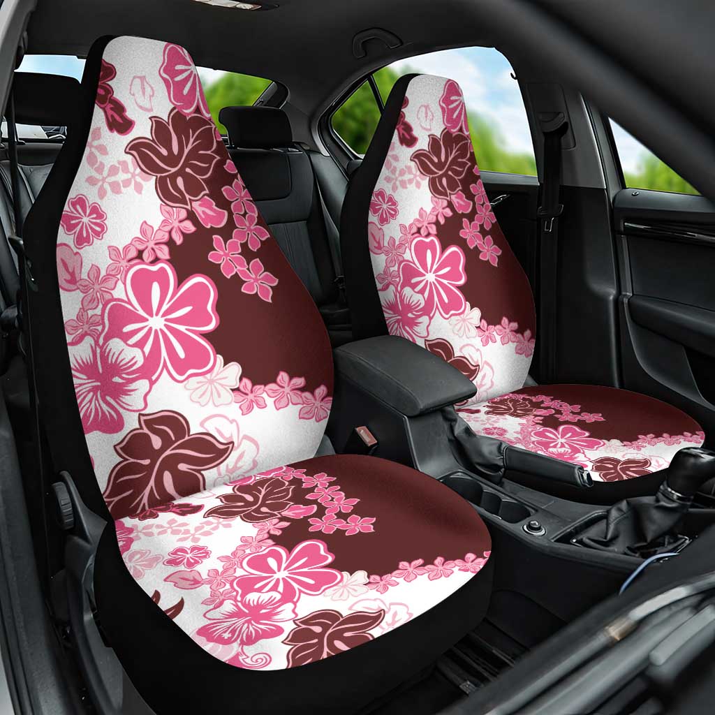 Pink Hibiscus Plumeria Floral Car Seat Cover LT01 One Size Pink - Polynesian Pride